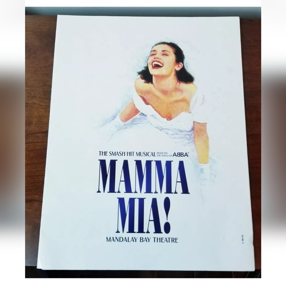 Mamma Mia! Mandalay Bay Theatre Las Vegas Musical Program Poster Abba Music Vtg